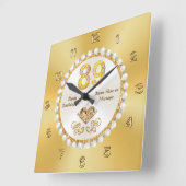 パーソナライズされた, 89誕生日ギフトアイディア, 素晴らし スクエア壁時計 (傾斜)