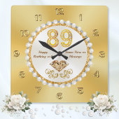 パーソナライズされた, 89誕生日ギフトアイディア, 素晴らし スクエア壁時計
