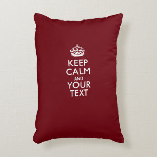 パーソナライズされた Burgundy保のためのCALM AND YOUR TEXT アクセントクッション