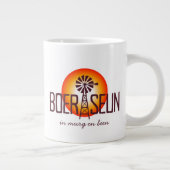 パーソナライズされた / Custum BOERSEUNウィンドポンプAfrikaans ジャンボコーヒーマグカップ (右)