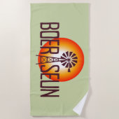 パーソナライズされた / Custum BOERSEUNウィンドポンプAfrikaans ビーチタオル (正面)