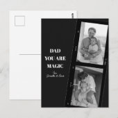 パーソナライズされた「Dad You Are Magic」2人のパパの写真 ポストカード (正面/裏面)
