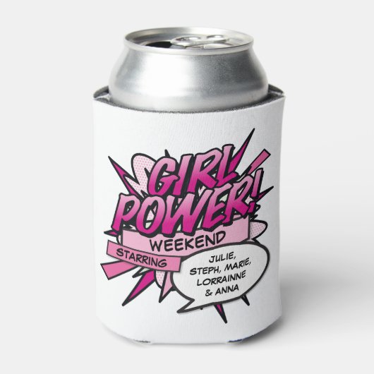 パーソナライズされた GIRL POWER ガールズウィークエンド 缶クーラー (缶正面)