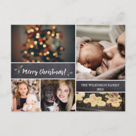パーソナライズされた, Merry Christmas, Chalkboard,写真 シーズンポストカード
