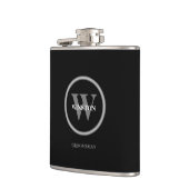 パーソナライズされた Monogram 結婚 Groomsmenの複数形 フラスク (左)