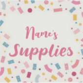 パーソナライズされた"[Name]の供給" シール (正面)