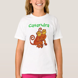 パーソナライズされた /name .monkeys /ノア浮動動物園 tシャツ