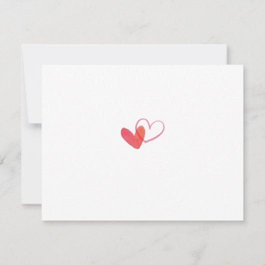 パーソナライズされた xoxo グリーティングカード ノートカード (裏面)