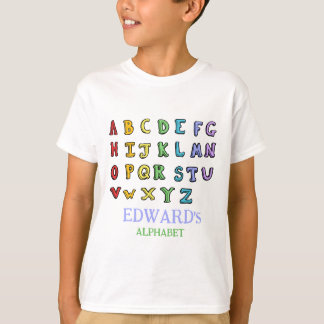 パーソナライズされたABCアルファベ学ット Tシャツ