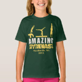 パーソナライズされたAmazing Gymnastロケーション名 Tシャツ (正面)