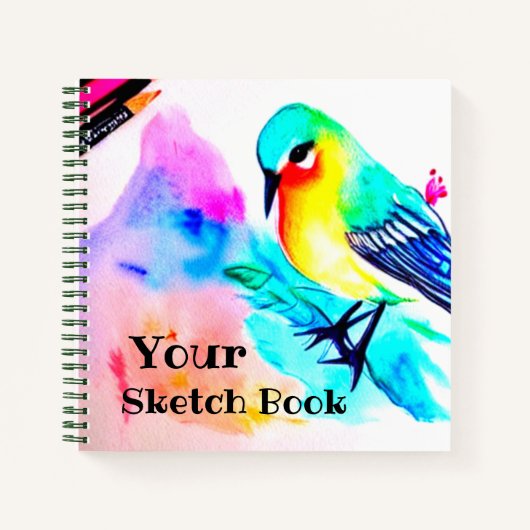 パーソナライズされたArt Sketch Book ノートブック (正面)
