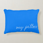 パーソナライズされたAzure Blue アクセントクッション (正面)
