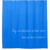 パーソナライズされたAzure Blue シャワーカーテン (正面)