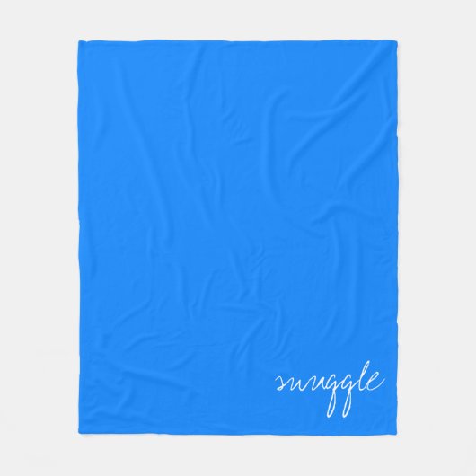 パーソナライズされたAzure Blue フリースブランケット (正面)