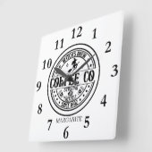 パーソナライズされたB&Wウィッチズビール スクエア壁時計 (傾斜)