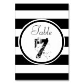 パーソナライズされたB&W結婚 テーブルナンバー (裏面)