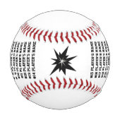 パーソナライズされたBaseball with Coach, Player's NAMES 野球ボール (裏面)