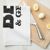 パーソナライズされたBBQアクセサリーカスタムキッチンタオル キッチンタオル (四つ折り)