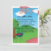 パーソナライズされたBBQカスタム 招待状 (スタンド正面)