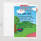 パーソナライズされたBBQカスタム 招待状 (正面/裏面)