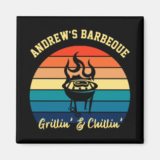 パーソナライズされたBBQ – 肌寒さとグリル マグネット