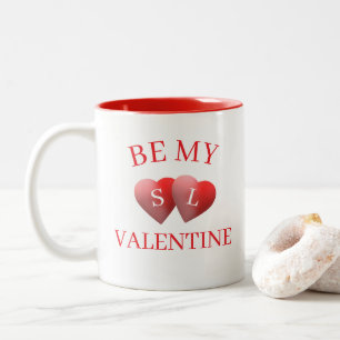 パーソナライズされたBe My Valentine ツートーンマグカップ