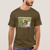 パーソナライズされたBeagle Dog Photo and Dog Name Tシャツ (正面)