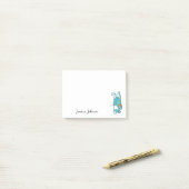 パーソナライズされたBearとおもしろいバッグ ポストイット (デスク上)