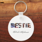 パーソナライズされたBestie BFF Friends最高の Photo Collage キーホルダー (正面)