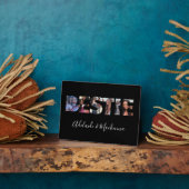 パーソナライズされたBestie BFF Friends最高の Photo Collage フォトプラーク (側面)