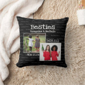 パーソナライズされたBFF 2フォトキープサケ最高の友達 クッション (ブランケット)