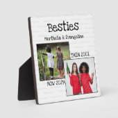 パーソナライズされたBFF 2フォトキープサケ最高の友達 フォトプラーク (正面)