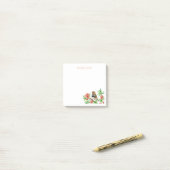 パーソナライズされたBird on PinkフローラPost It Notes ポストイット (デスク上)