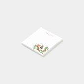 パーソナライズされたBird on PinkフローラPost It Notes ポストイット (アングル)