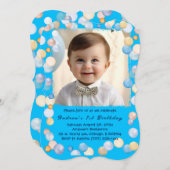 パーソナライズされたBirthday Boy Photo 招待状 (正面/裏面)