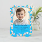 パーソナライズされたBirthday Boy Photo 招待状 (スタンド正面)