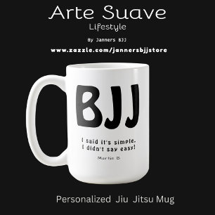 パーソナライズされたBJJシンプル簡単柔術 コーヒーマグカップ