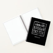 パーソナライズされたBlack Sketchbookノートブック ノートブック (内部)