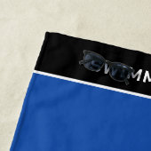 パーソナライズされたBlue王室の Swimチーム泳ぐ人名 ビーチタオル (インサイチュ)
