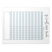 パーソナライズされたBlue Weekly Clusics Trackerメモ帳 ノートパッド (正面)