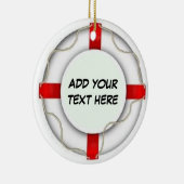 パーソナライズされたBoating Life Preserver セラミックオーナメント (右)