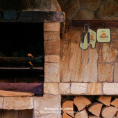 パーソナライズされたBOERSEUN Windpomp Afrikaans Braai / 鍋つかみ&鍋敷きセット