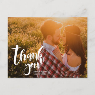 パーソナライズされたboho,'s 結婚Thank you Script 案内ポストカード