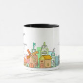 パーソナライズされたBonvoyage Moving City Country side Mug マグカップ (中央)
