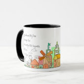 パーソナライズされたBonvoyage Moving City Country side Mug マグカップ (正面左)