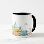 パーソナライズされたBonvoyage Moving City Country side Mug マグカップ (正面右)