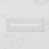 「パーソナライズされたBox World」ソーシャル・メディア スキニー名刺 (裏面)