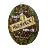 パーソナライズされたBrewpub Welcome: Hops Barley Beer ダーツボード (正面右)
