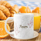 パーソナライズされたBride Mug – マグノリアフローラ結婚 ジャンボコーヒーマグカップ