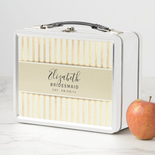パーソナライズされたBridesmaid Proposal Box - 結婚's メタルランチボックス (インサイチュ)